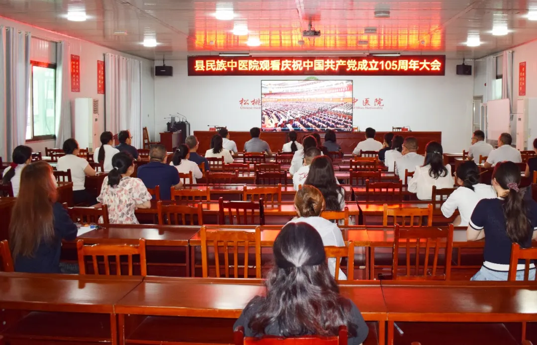 礼赞百年华诞  医者勇担使命——松桃县民族中医院医务工作者观看